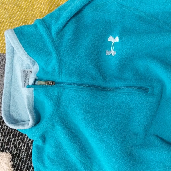 **Under Armour** Teal Light Weight Armour Fleece Small 1/4 Zip - Picture 3 of 6